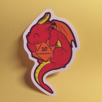 D20 Dragon Dice Sticker